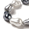 Electroplated Shell Pearl Beads Strands BSHE-M035-01A-03-3