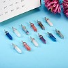 12Pcs 6 Style Natural & Synthetic Gemstone Double Terminated Pointed Pendants G-SZ0001-83-3