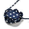 Polka Dot Pattern Fabric Rose Tie Choker Necklaces for Women NJEW-Z022-01B-3