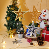 4Pcs 4 Style Plastic Christmas Treetop Star Ornament AJEW-GA0006-07-5
