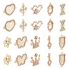 Beadthoven 20Pcs 10 Style Alloy Crystal Rhinestone Links Connectors PALLOY-BT0002-09-8