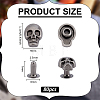 80Pcs Halloween Skull Zinc Alloy Collision Rivets TIBE-PH0002-54-2