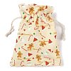 Christmas Theme Cloth Printed Storage Bags ABAG-F010-02C-04-2