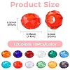 120Pcs 12 Colors Glass European Beads EGLA-YW0005-77-3