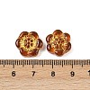 Baking Paint and Golden Metal Enlaced Glass Beads DGLA-T004-10A-3