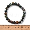 Natural Indian Agate Beaded Stretch Bracelets BJEW-I253-8mm-11-5