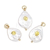 Baroque Natural Keshi Pearl Pendants PALLOY-JF05275-1