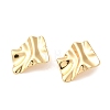 Twist Rectangle 304 Stainless Steel Stud Earrings for Women EJEW-U003-10G-1