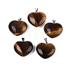 Natural Tiger Eye Pendants G-N362-05P-02-1
