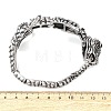 304 Stainless Steel Link Chain Bracelets for Women Men BJEW-P386-07AS-6