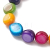 Dyed Natural Shell Beads Stretch Bracelets for Women BJEW-JB13582-4