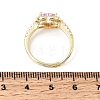 Brass Micro Pave Cubic Zirconia Cuff Open Rings CU-CBA5C10-04G-5