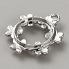 White Series Love Bow Alloy Acrylic Pendant PALLOY-WH0115-01P-01-3