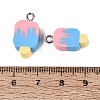 Handmade Polymer Clay Pendants CLAY-Q253-07P-07-3