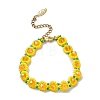 Sunflower Woven Glass Beaded Bracelets BJEW-MZ00098-1