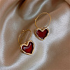 Alloy Enamel Hoop Earrings FS-WG9C10F-01-4