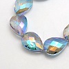 Electroplate Crystal Glass Teardrop Beads Strands EGLA-F067B-05-1