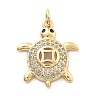 Rack Plating Brass with Cubic Zirconia Pendants KK-Q017-01C-G-1