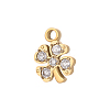304 Stainless Steel Pave Cubic Zirconia Pendants STAS-OY016-35G-1
