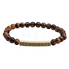 6MM Natural Tiger Eye Beaded Bracelets PY2315-1-1