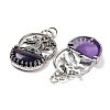 Natural Amethyst Bag Pendants G-Q163-06AS-08-2