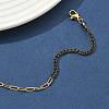 304 Stainless Steel Paperclip Chain & Rhinestone Cup Chains  Bracelets for Women BJEW-D456-06G-02-3