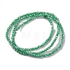 Transparent Electroplate Glass Beads Strands EGLA-H107-01A-B01-4