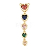 Brass Micro Pave Cubic Zirconia Pendants KK-K418-03A-G-1