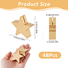 4 Sets Wood Name Card Clip AJEW-FH0009-24A-2
