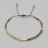 Adjustable Glass Seed Bead Braided Bead Bracelets for Women VT9382-54-1