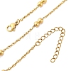 304 Stainless Steel Double Round Rope Chain Necklaces NJEW-C073-06G-4