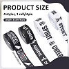 4 Rolls 4 Styles Polyester Ribbons OCOR-WH0077-132-2