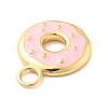 925 Sterling Silver Pink Enamel Pendants STER-Z012-01G-03-2