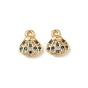 Brass Micro Pave Cubic Zirconia Charms KK-C099-01H-G-1