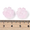Transparent Spray Paint Glass Bead Caps GLAA-H035-04G-3