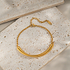 304 Stainless Steel Curved Bar Link Bracelets JU2889-2-2