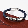 Braided Microfiber Leather Cord Bracelets BJEW-D304-16P-01-5