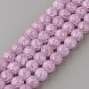 Synthetic Crackle Quartz Beads Strands GLAA-S134-10mm-14-1