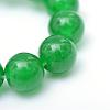 Round Dyed Natural Grade A White Jade Bead Strands G-R345-12mm-02-3