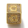 Brass Cubic Zirconia Beads KK-Q818-01G-G-1