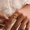 304 Stainless Steel Cuff Open Rings for Women YS0840-2