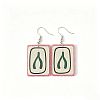 Acrylic Glitter Powder Dangle Earrings for Women WGA022A-05-1