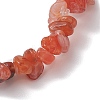 Natural Red Agate Chip Beads Stretch Bracelets for Women BJEW-JB10688-01-4