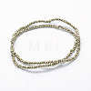 Electroplate Glass Beads Strands X-EGLA-J144-FP-A04-2