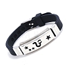 Stainless Steel Constellation Link Bracelet with Silicone Cords PW-WG3762B-02-1