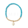 2Pcs Synthetic Turquoise Beads Stretch Bracelets BJEW-JB13415-03-3