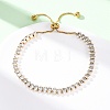 304 Stainless Steel Pave Clear Cubic Zirconia Tennis Bracelets BJEW-G754-03G-04-2