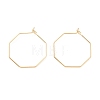 Ion Plating(IP) 316 Stainless Steel Hoop Earrings Findings X-STAS-C029-02G-2
