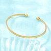 304 Stainless Steel Flat Open Cuff Bangles for Women SA-CBA45D5-26G-1