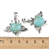 Synthetic Turquoise with Clear Cubic Zirconia Pendants G-G133-02P-23-3